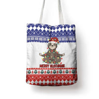 Costa Rica Christmas Tote Bag Merry Slothmas - Wonder Print Shop