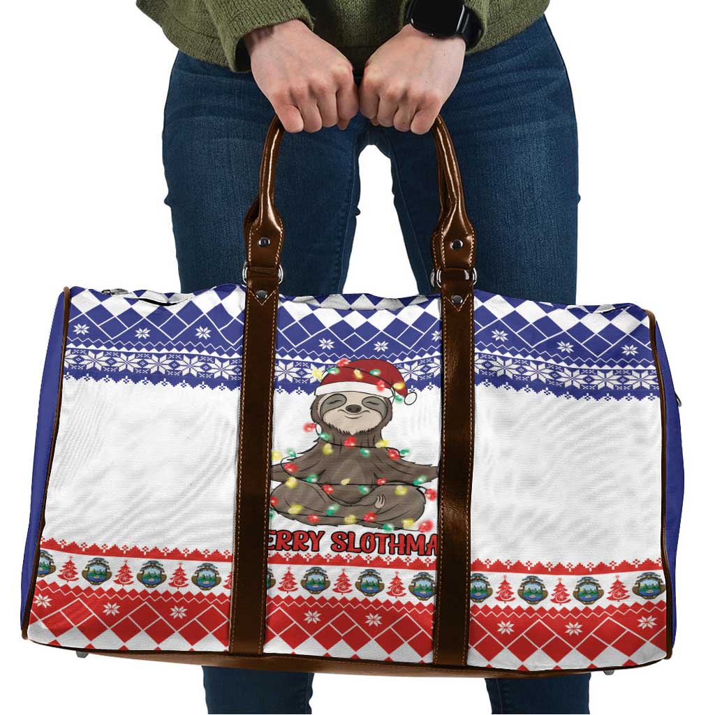Costa Rica Christmas Travel Bag Merry Slothmas - Wonder Print Shop