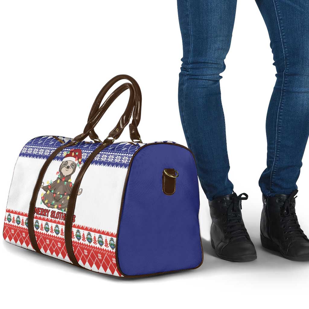 Costa Rica Christmas Travel Bag Merry Slothmas - Wonder Print Shop