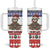 Costa Rica Christmas Tumbler With Handle Merry Slothmas - Wonder Print Shop