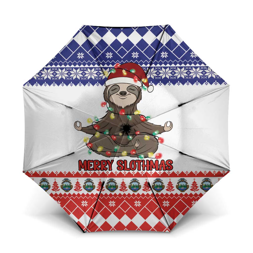 Costa Rica Christmas Umbrella Merry Slothmas - Wonder Print Shop