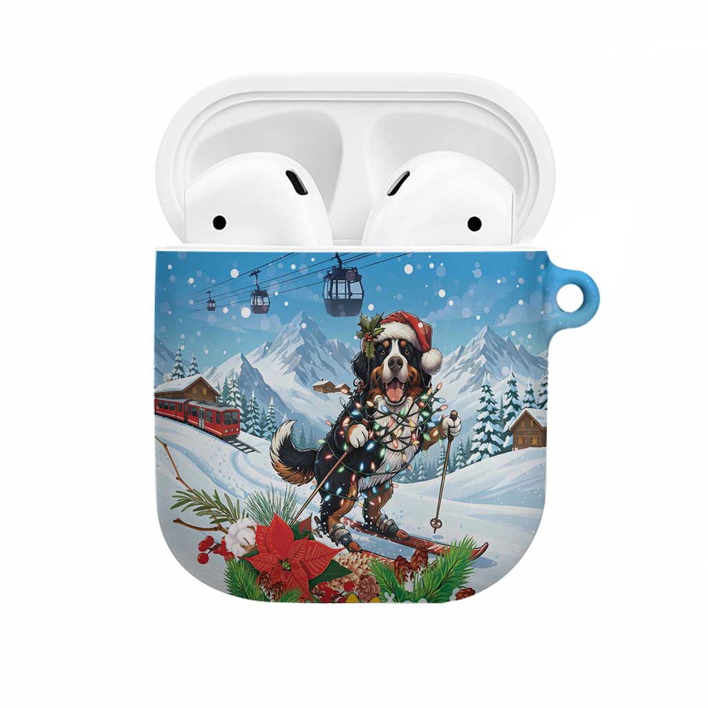 Switzerland Christmas AirPods Case Merry Swissmas Bernese Mountain Dog - Wonder Print Shop