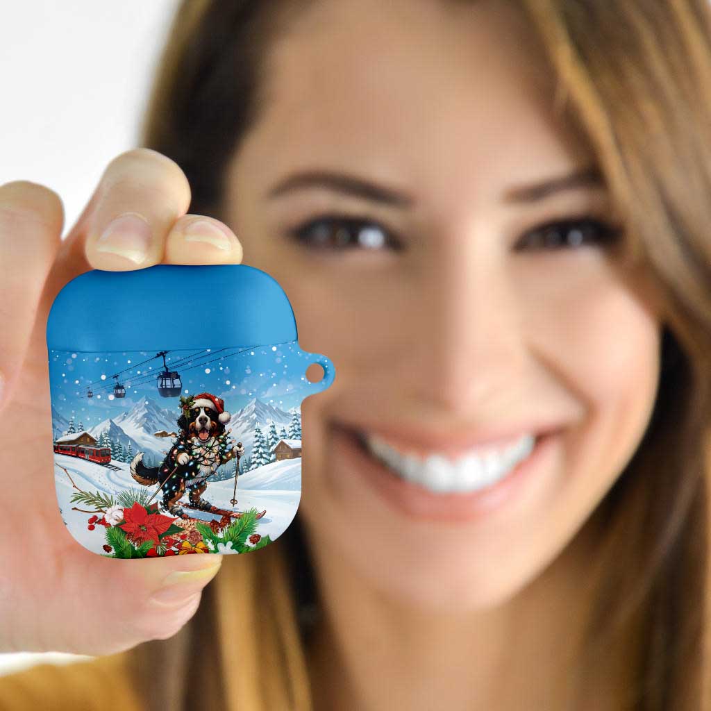Switzerland Christmas AirPods Case Merry Swissmas Bernese Mountain Dog - Wonder Print Shop