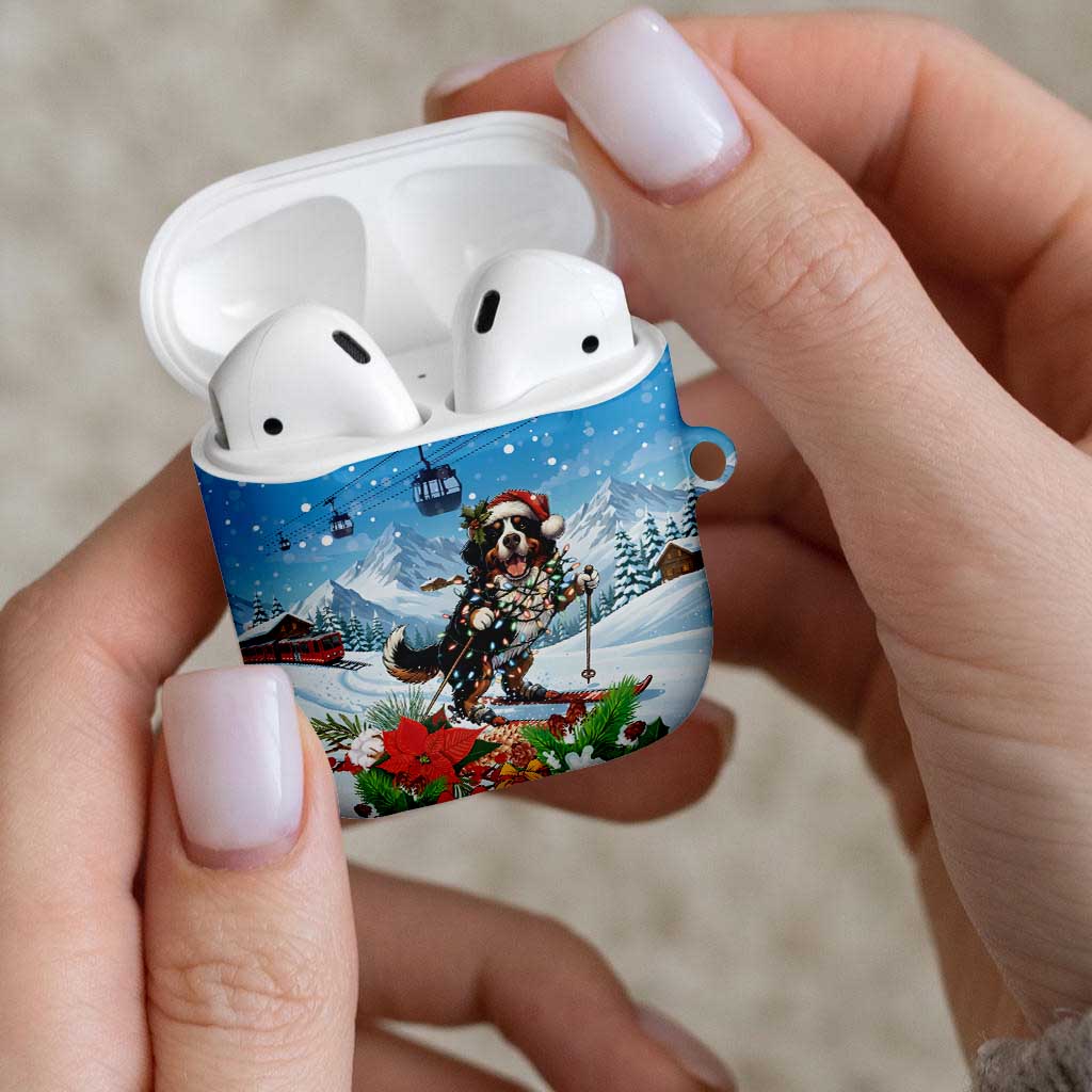 Switzerland Christmas AirPods Case Merry Swissmas Bernese Mountain Dog - Wonder Print Shop