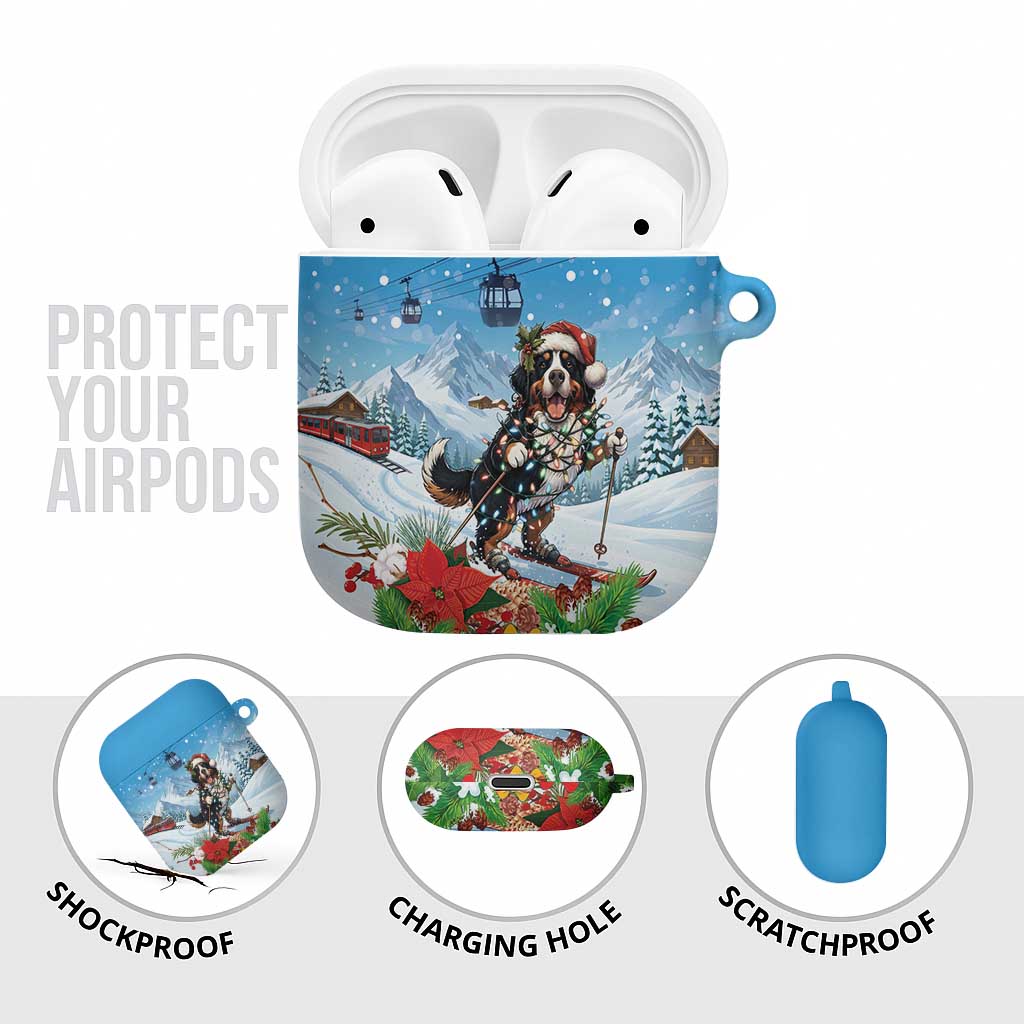 Switzerland Christmas AirPods Case Merry Swissmas Bernese Mountain Dog - Wonder Print Shop