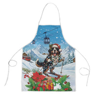 Switzerland Christmas Apron Merry Swissmas Bernese Mountain Dog - Wonder Print Shop