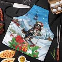 Switzerland Christmas Apron Merry Swissmas Bernese Mountain Dog - Wonder Print Shop