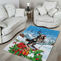 Switzerland Christmas Area Rug Merry Swissmas Bernese Mountain Dog - Wonder Print Shop