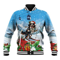 Switzerland Christmas Baseball Jacket Merry Swissmas Bernese Mountain Dog - Wonder Print Shop