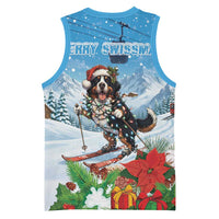 Switzerland Christmas Basketball Jersey Merry Swissmas Bernese Mountain Dog - Wonder Print Shop