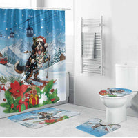 Switzerland Christmas Bathroom Set Merry Swissmas Bernese Mountain Dog - Wonder Print Shop