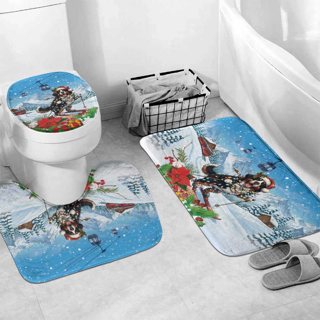 Switzerland Christmas Bathroom Set Merry Swissmas Bernese Mountain Dog - Wonder Print Shop