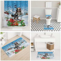 Switzerland Christmas Bathroom Set Merry Swissmas Bernese Mountain Dog - Wonder Print Shop