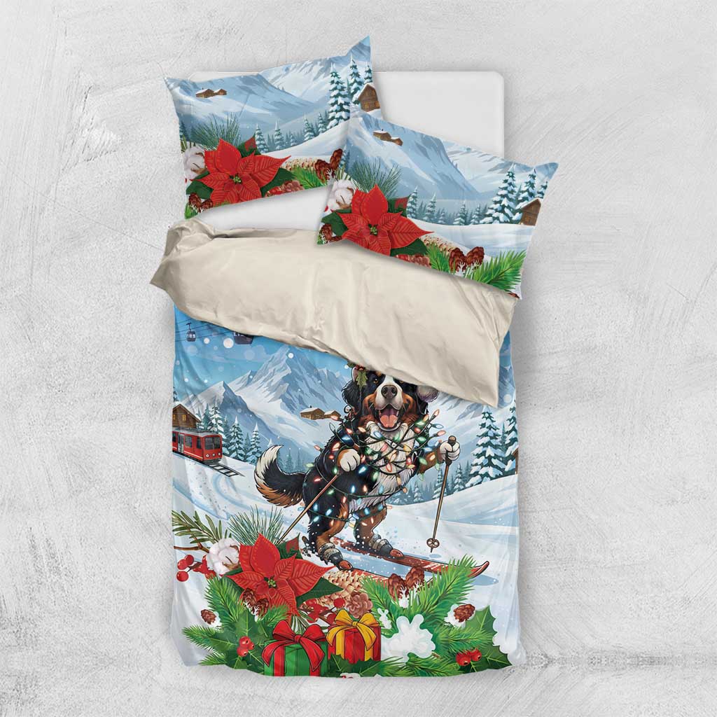 Switzerland Christmas Bedding Set Merry Swissmas Bernese Mountain Dog - Wonder Print Shop