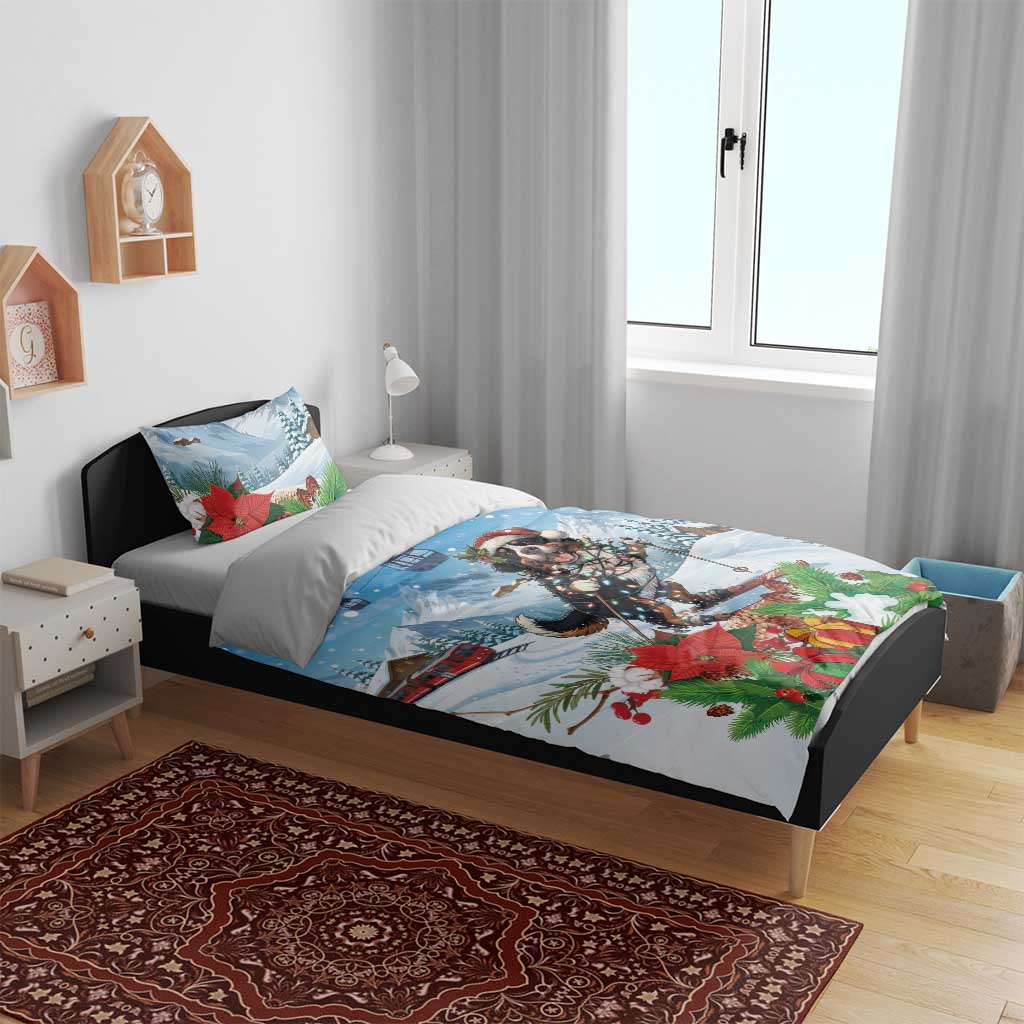 Switzerland Christmas Bedding Set Merry Swissmas Bernese Mountain Dog - Wonder Print Shop