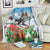 Switzerland Christmas Blanket Merry Swissmas Bernese Mountain Dog - Wonder Print Shop