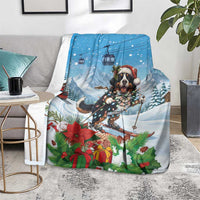 Switzerland Christmas Blanket Merry Swissmas Bernese Mountain Dog - Wonder Print Shop