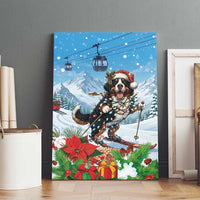 Switzerland Christmas Canvas Wall Art Merry Swissmas Bernese Mountain Dog - Wonder Print Shop