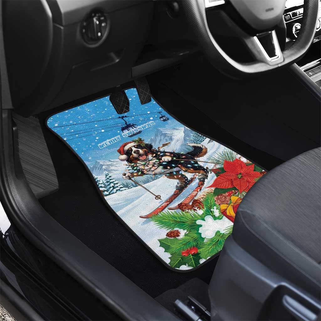 Switzerland Christmas Car Mats Merry Swissmas Bernese Mountain Dog - Wonder Print Shop