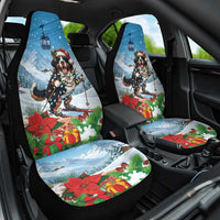 Switzerland Christmas Car Seat Cover Merry Swissmas Bernese Mountain Dog - Wonder Print Shop