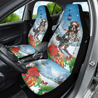 Switzerland Christmas Car Seat Cover Merry Swissmas Bernese Mountain Dog - Wonder Print Shop