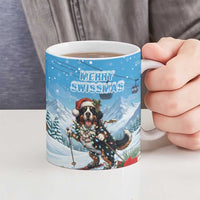 Switzerland Christmas Ceramic Mug Merry Swissmas Bernese Mountain Dog - Wonder Print Shop