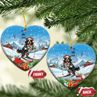 Switzerland Christmas Ceramic Ornament Merry Swissmas Bernese Mountain Dog - Wonder Print Shop