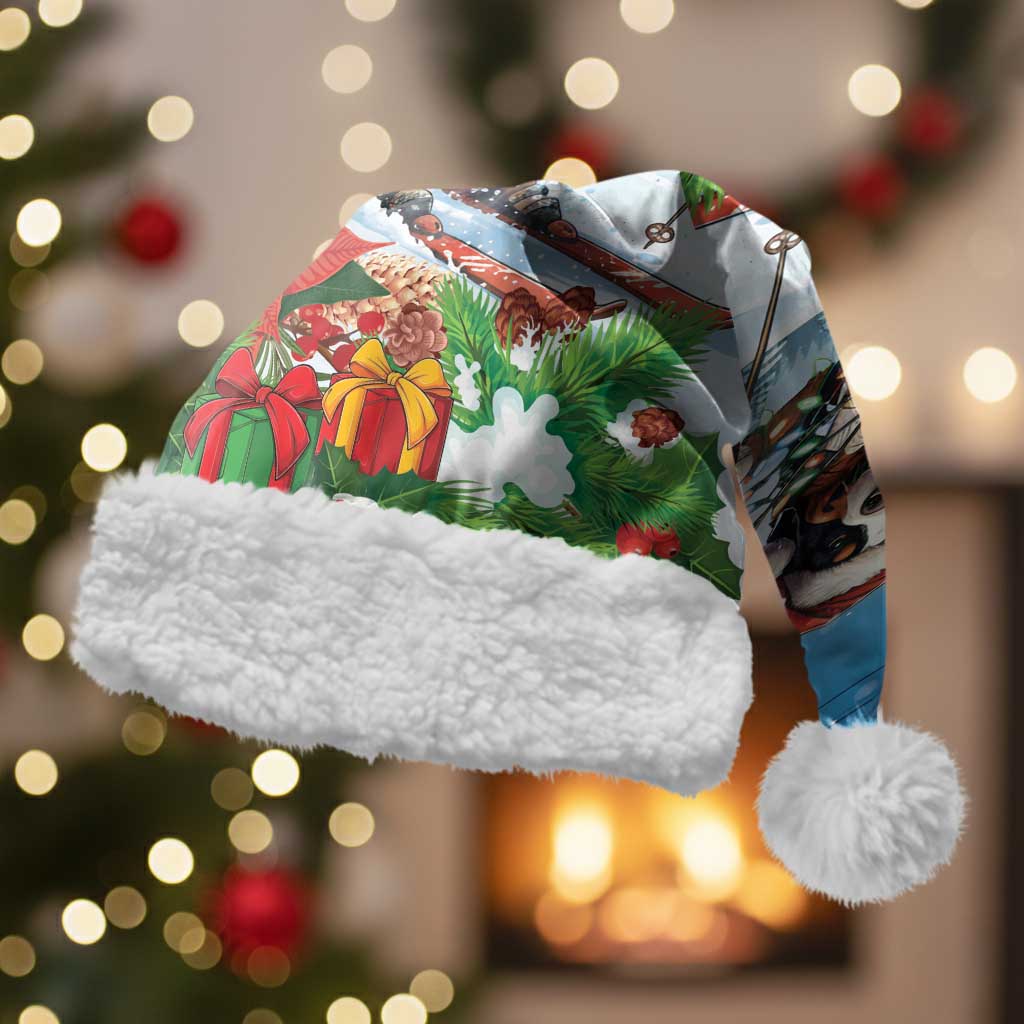 Switzerland Christmas Santa Hat Merry Swissmas Bernese Mountain Dog - Wonder Print Shop