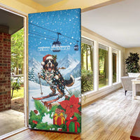 Switzerland Christmas Door Cover Merry Swissmas Bernese Mountain Dog - Wonder Print Shop