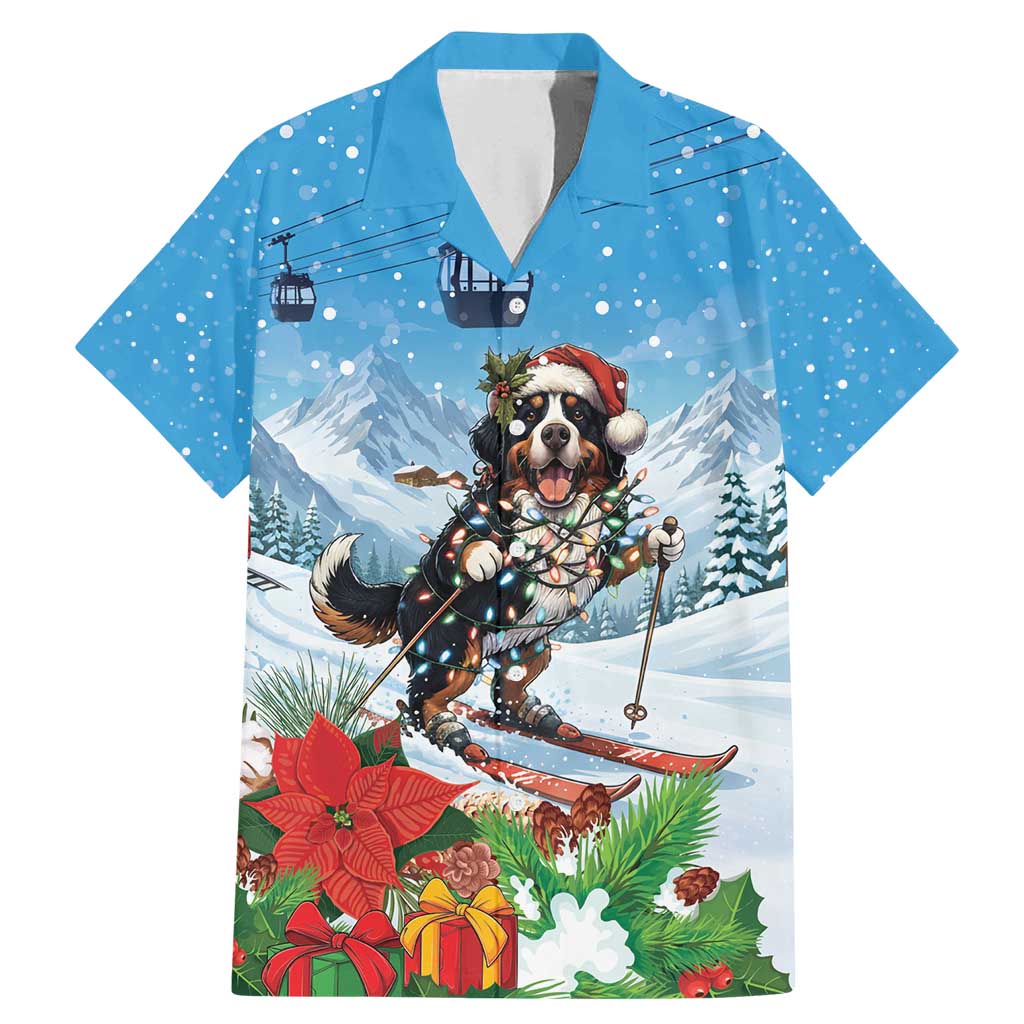 Switzerland Christmas Family Matching Mermaid Dress and Hawaiian Shirt Merry Swissmas Bernese Mountain Dog - Wonder Print Shop