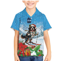 Switzerland Christmas Family Matching Mermaid Dress and Hawaiian Shirt Merry Swissmas Bernese Mountain Dog - Wonder Print Shop