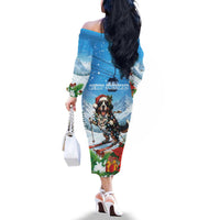 Switzerland Christmas Family Matching Off The Shoulder Long Sleeve Dress and Hawaiian Shirt Merry Swissmas Bernese Mountain Dog - Wonder Print Shop