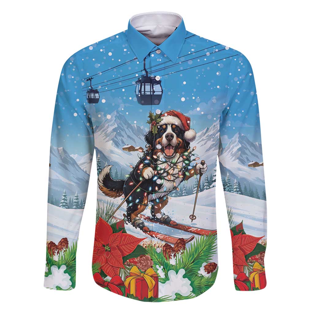 Switzerland Christmas Family Matching Puletasi and Hawaiian Shirt Merry Swissmas Bernese Mountain Dog - Wonder Print Shop