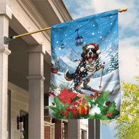 Switzerland Christmas Garden Flag Merry Swissmas Bernese Mountain Dog - Wonder Print Shop
