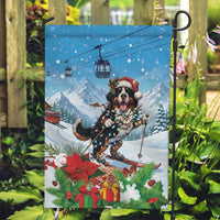 Switzerland Christmas Garden Flag Merry Swissmas Bernese Mountain Dog - Wonder Print Shop