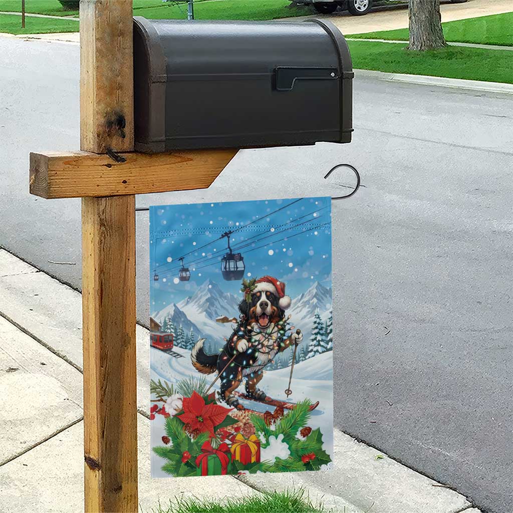 Switzerland Christmas Garden Flag Merry Swissmas Bernese Mountain Dog - Wonder Print Shop