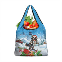Switzerland Christmas Grocery Bag Merry Swissmas Bernese Mountain Dog - Wonder Print Shop