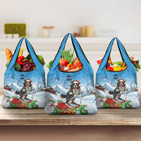 Switzerland Christmas Grocery Bag Merry Swissmas Bernese Mountain Dog - Wonder Print Shop