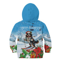 Switzerland Christmas Kid Hoodie Merry Swissmas Bernese Mountain Dog - Wonder Print Shop