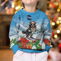 Switzerland Christmas Kid Ugly Christmas Sweater Merry Swissmas Bernese Mountain Dog - Wonder Print Shop