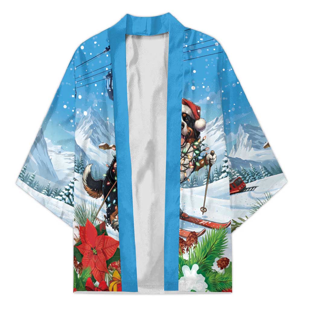 Switzerland Christmas Kimono Merry Swissmas Bernese Mountain Dog - Wonder Print Shop