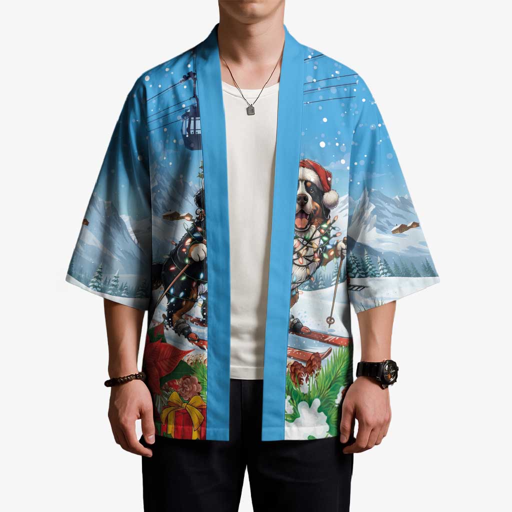 Switzerland Christmas Kimono Merry Swissmas Bernese Mountain Dog - Wonder Print Shop