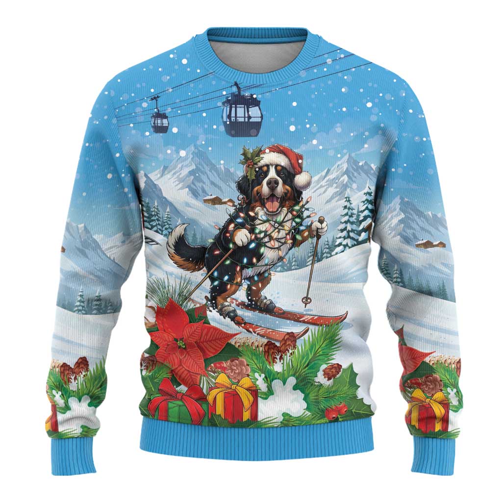 Switzerland Christmas Ugly Christmas Sweater Merry Swissmas Bernese Mountain Dog - Wonder Print Shop