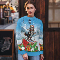 Switzerland Christmas Ugly Christmas Sweater Merry Swissmas Bernese Mountain Dog - Wonder Print Shop