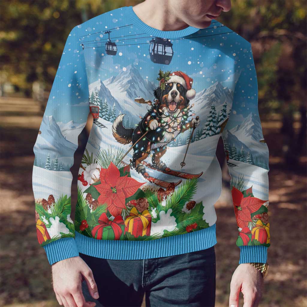 Switzerland Christmas Ugly Christmas Sweater Merry Swissmas Bernese Mountain Dog - Wonder Print Shop