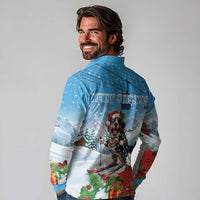 Switzerland Christmas Long Sleeve Polo Shirt Merry Swissmas Bernese Mountain Dog - Wonder Print Shop