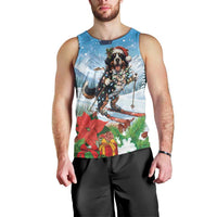 Switzerland Christmas Men Tank Top Merry Swissmas Bernese Mountain Dog - Wonder Print Shop