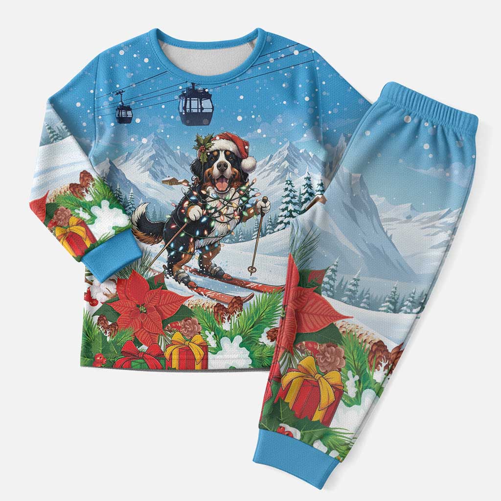 Switzerland Christmas Pajama Set Merry Swissmas Bernese Mountain Dog - Wonder Print Shop