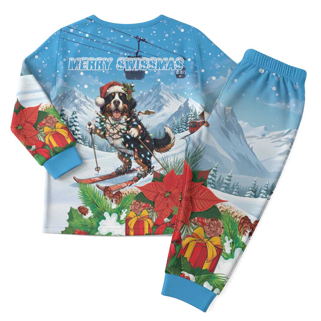 Switzerland Christmas Pajama Set Merry Swissmas Bernese Mountain Dog - Wonder Print Shop
