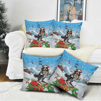 Switzerland Christmas Pillow Cover Merry Swissmas Bernese Mountain Dog - Wonder Print Shop